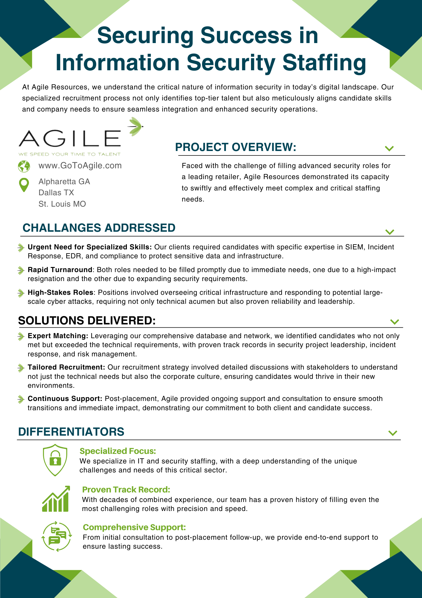 Agile Success in Information Security Staffing