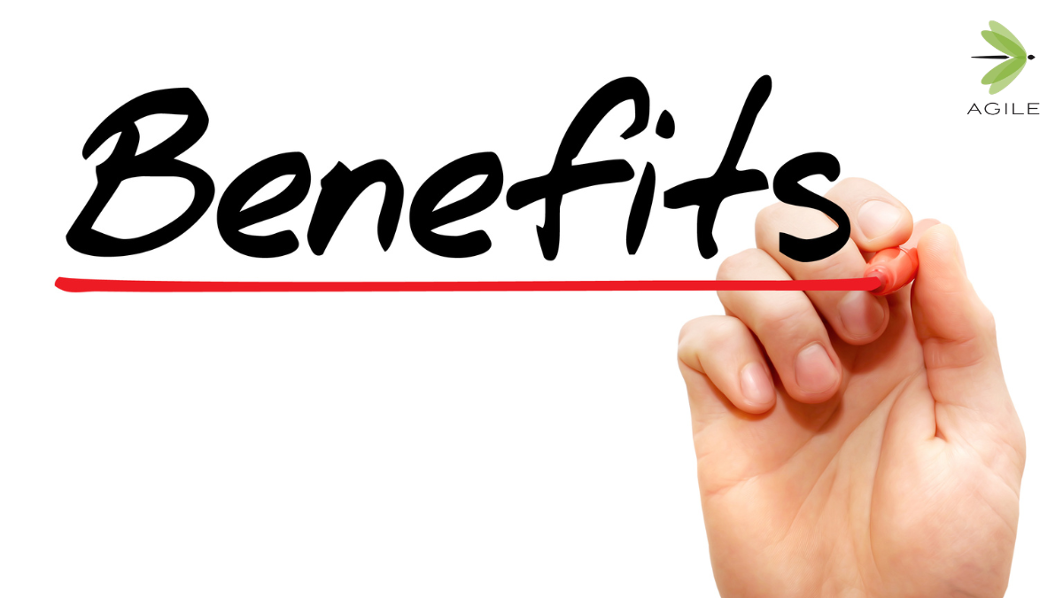 Hand writing the word “Benefits” to represent software developer benefits and compensation packages