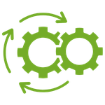 ServiceNow workflow automation icon representing platform development, systems integration, and enterprise service management.